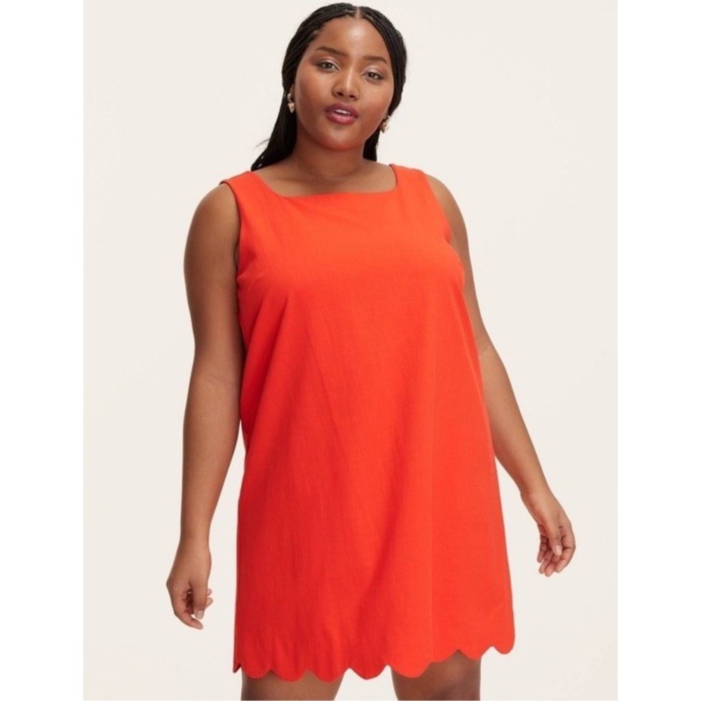 Women's 1X Scalloped Mini Shift Dress - kate spade New York Red‎ NWT